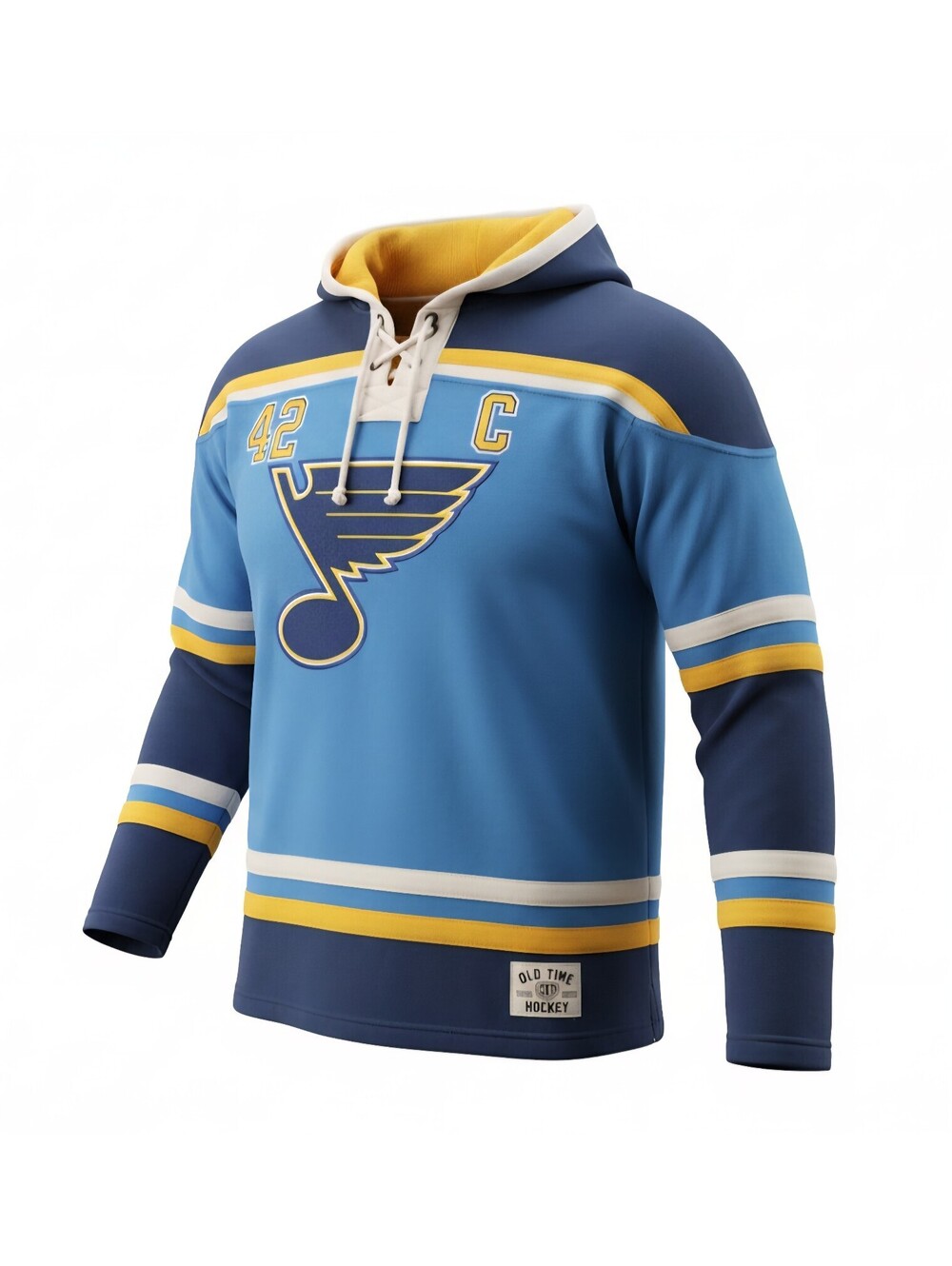 VTG Old Time Hockey St Louis Blues David Backes #42 Lace Up Hoodie Sweatshirt M